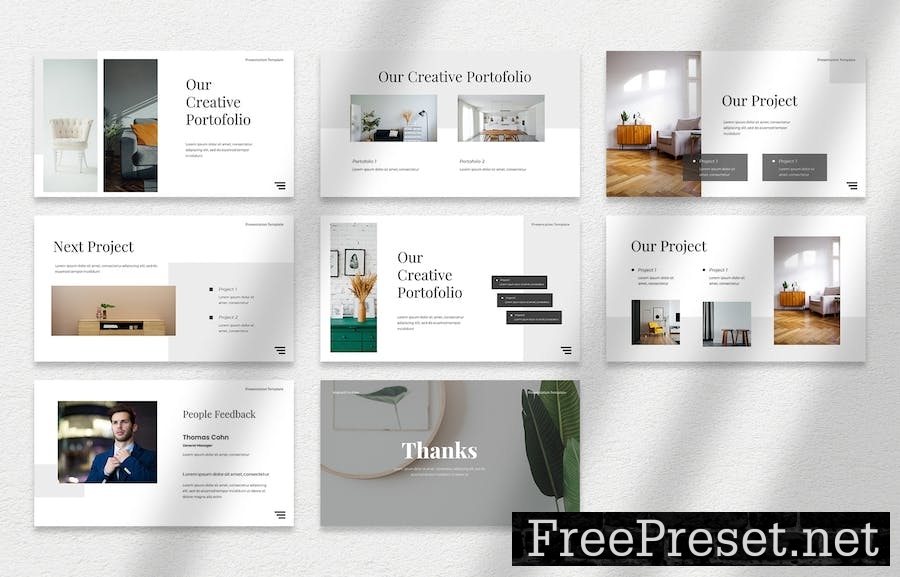 Interio Googleslide Presentation template YSQZ53Q