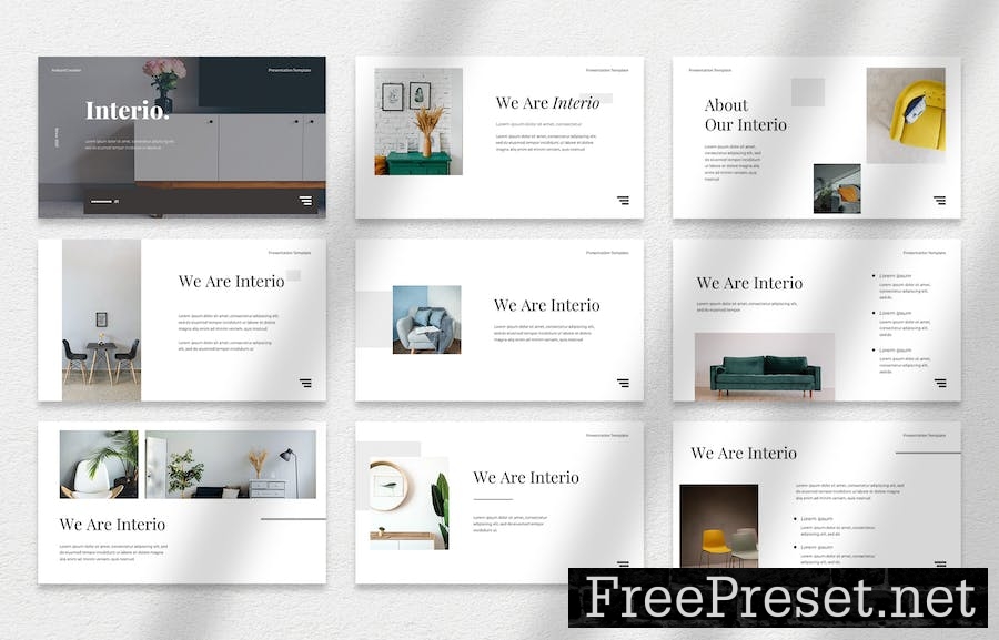 Interio Googleslide Presentation template YSQZ53Q