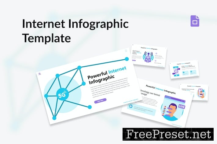 Internet Infographic Template Google Slide