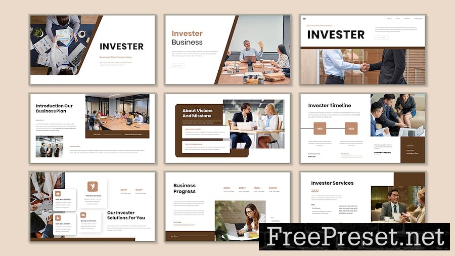 Invester - Business Presentation Google Slide XDEM86H