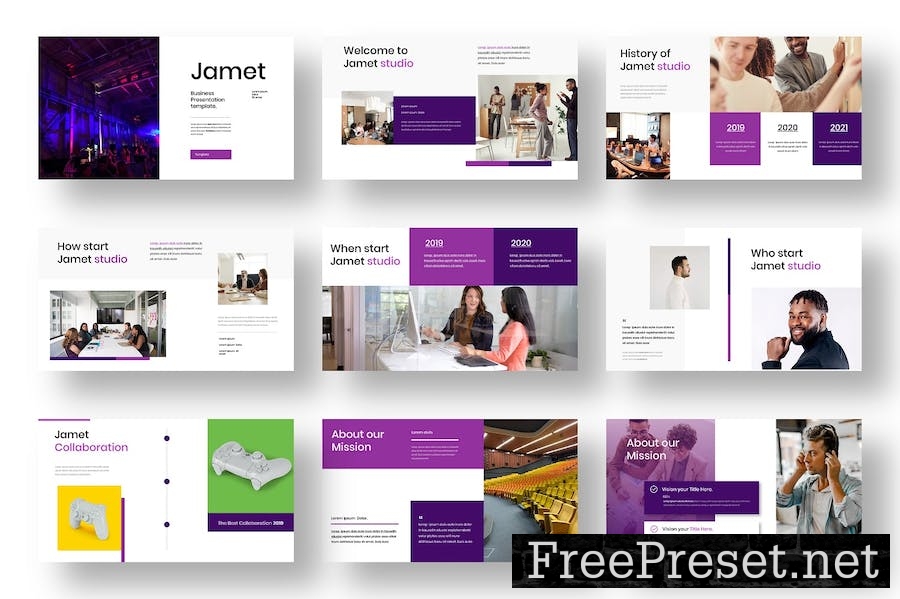 Jamet - Business Google Slide Template 3WUP84Z