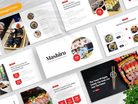 Japanese & Asian Food Restaurant Google Slides 6HDMZN4