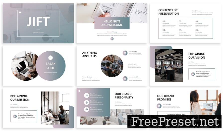 Jift - Business Google Slide Template X82HHFG