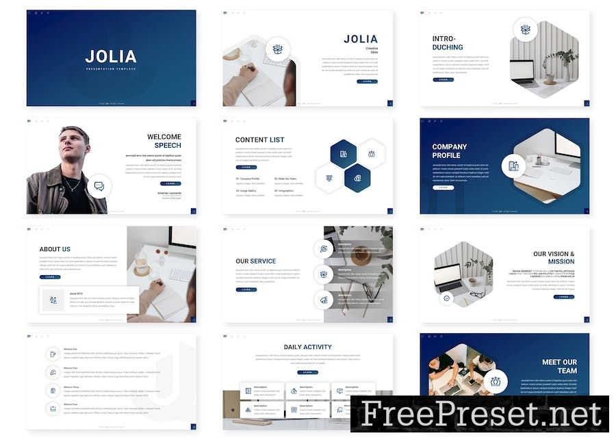 Jolia - Business Google Slides Template E4FJDMP