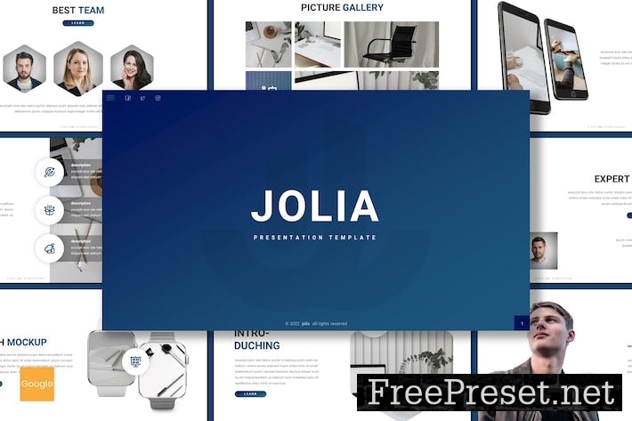 Jolia - Business Google Slides Template E4FJDMP