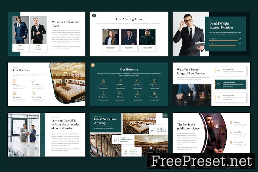 Justiciva - Lawyer Google Slides Template FPPX977