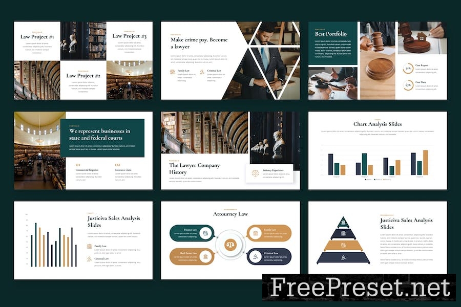 Justiciva - Lawyer Google Slides Template FPPX977