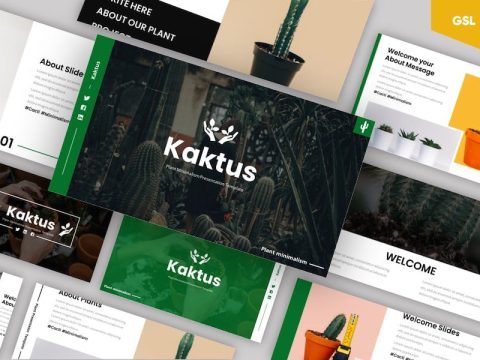 Kaktus - Plant Minimalism Google Slides Template ZLXQ7BW