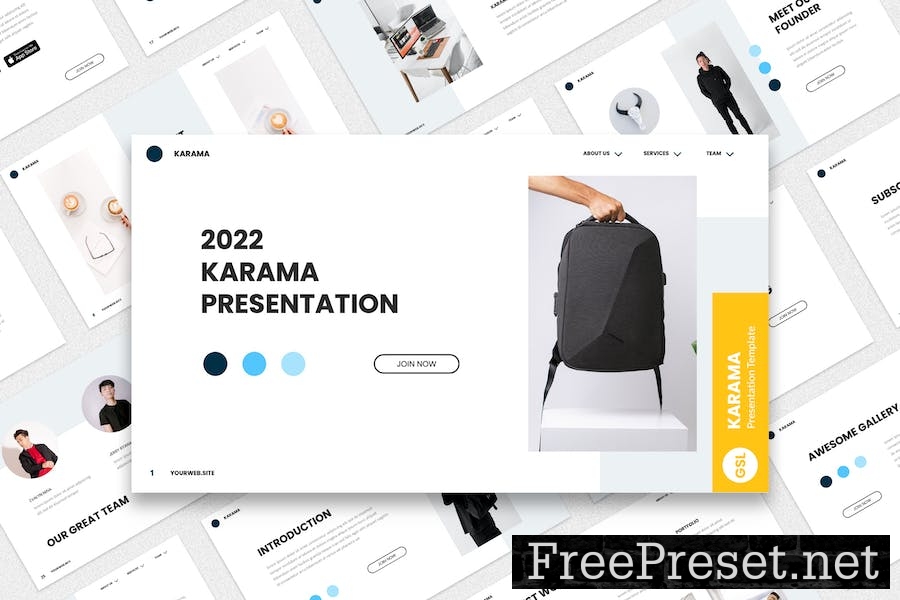 Karama - Creative Google Slides Template L28NBG5