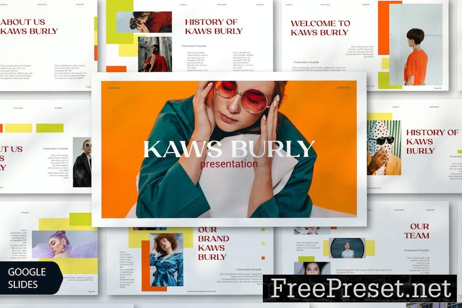 Kaws Burli Google Slides Template 7DUS252