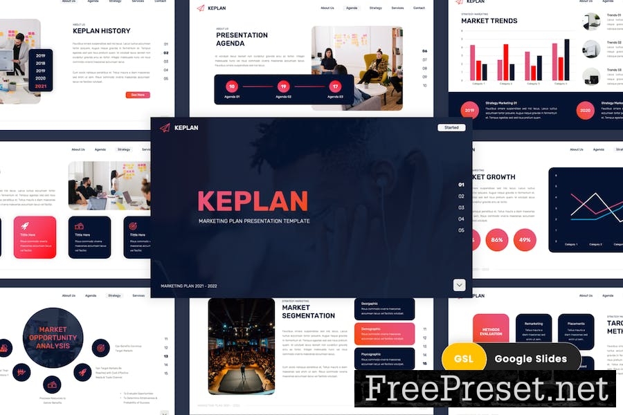 Keplan - Marketing Plan Google Slides Template WZ8XQMC