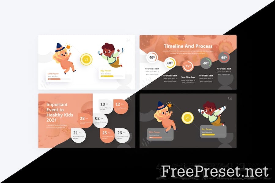 Kiddily Healthy Food Google Slides Template PHLTD29