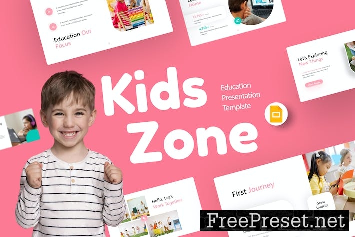 Kidszone Pink Creative Education Google Slides UWQ3BHF