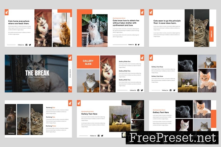 Kocheng - Cat Animal Google Slides Template N7Q2KFE