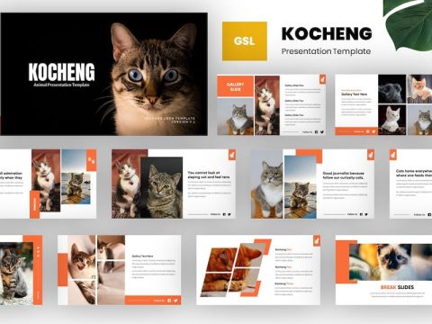 Kocheng - Cat Animal Google Slides Template N7Q2KFE