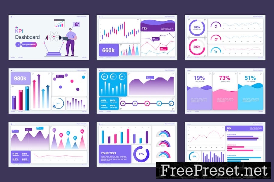 KPI Dashboard PowerPoint Template T764884