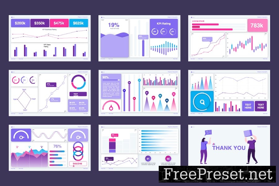 KPI Dashboard PowerPoint Template T764884