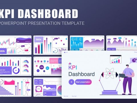 KPI Dashboard PowerPoint Template T764884