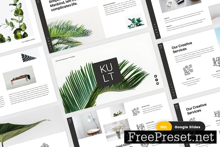 Kult - Minimal Creative Google Slides Template AZ2ZNZD