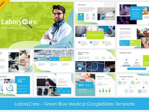 LaboryCare - Green Blue Medical Google Slides A9V3RWT