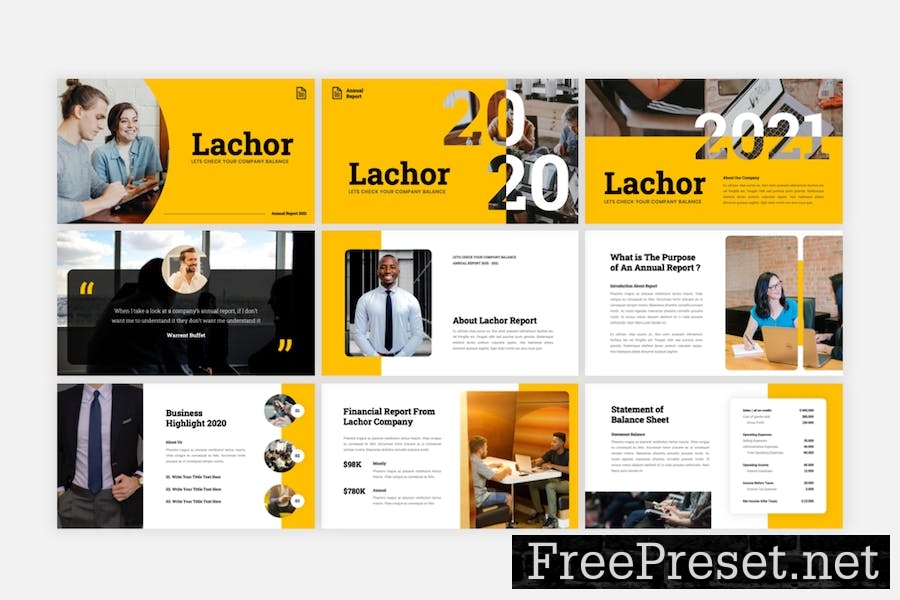 Lachor - Annual Report Google Slides Template SMTLE8F