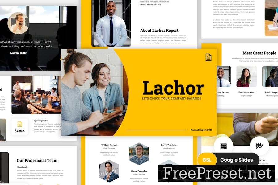 Lachor - Annual Report Google Slides Template SMTLE8F