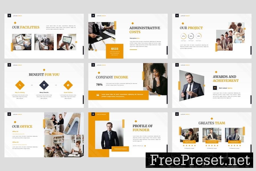 Lawcaso - Lawyer & Attorney Google Slides Template TDFNLH7