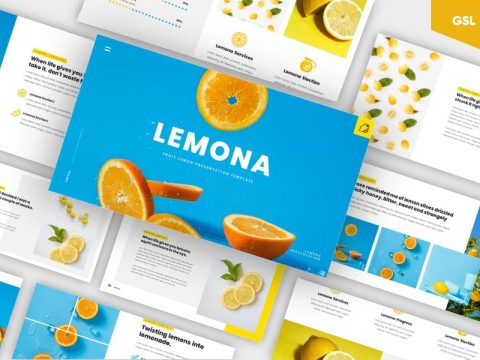 LEMONA - Fresh Fruit Google Slides Template YNT4JBV