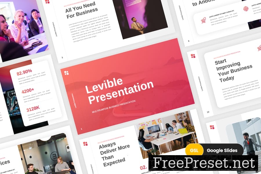 Levible - Multipurpose Google Slides Template WJE6RLU