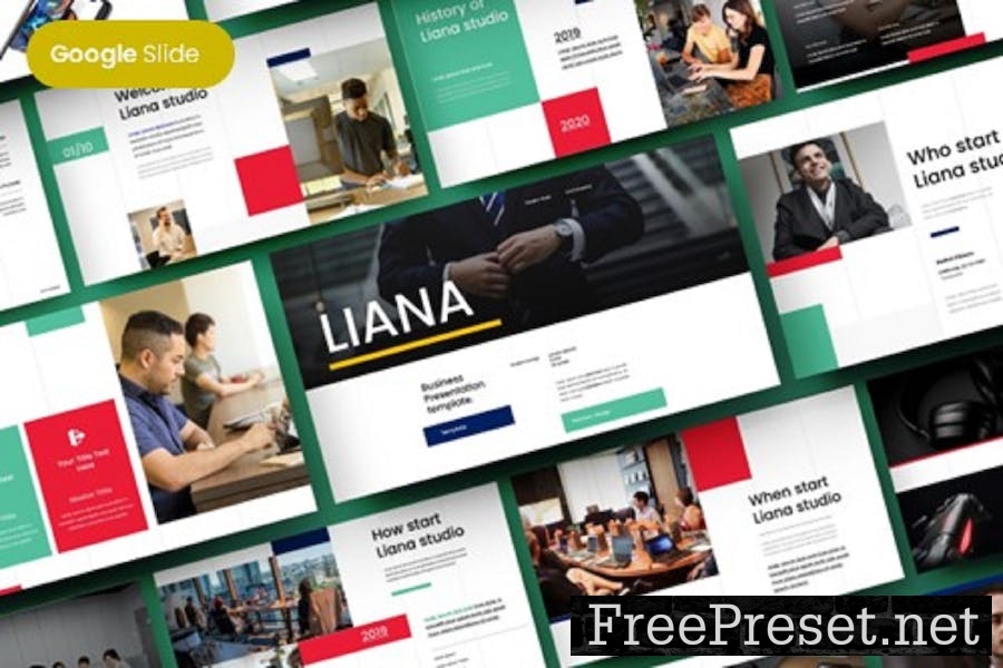 Liana - Business Google Slide Template 33F9MLT