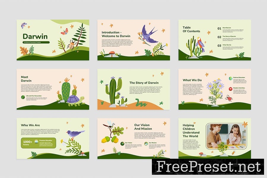 Life Science Slides Presentation Template WHEC4NF