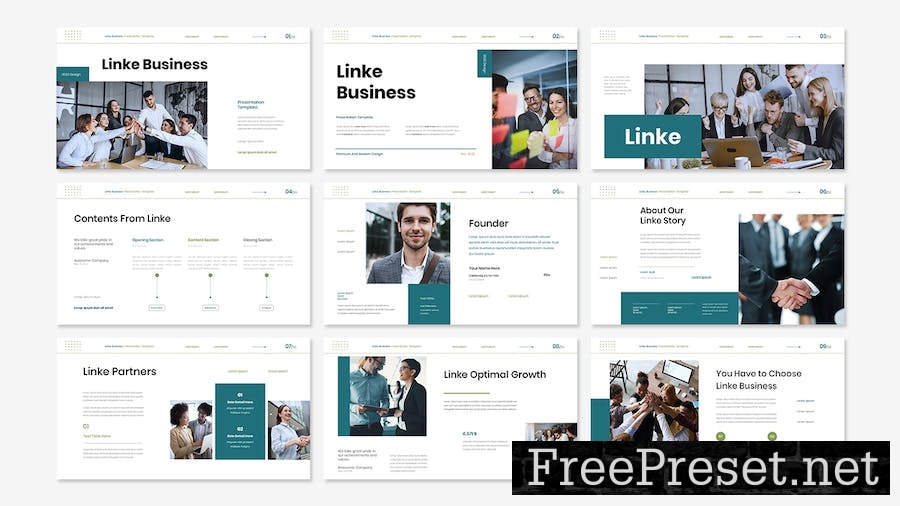 Linke Business Presentation Google Slide Template GVXRD4B