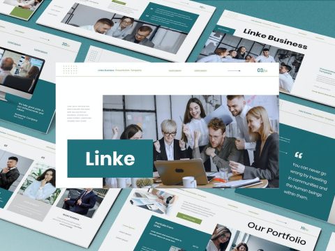 Linke Business Presentation Google Slide Template GVXRD4B