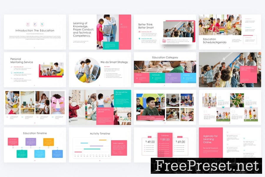 LiteKids Pink Creative Education Google Slides P99JRMD