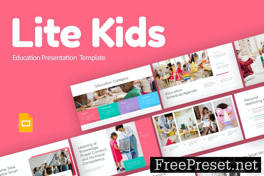 LiteKids Pink Creative Education Google Slides P99JRMD