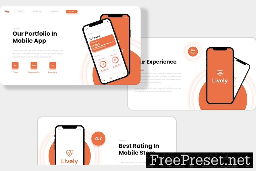 Lively - Fitness App & SAAS Google Slides Template JBVF9D2