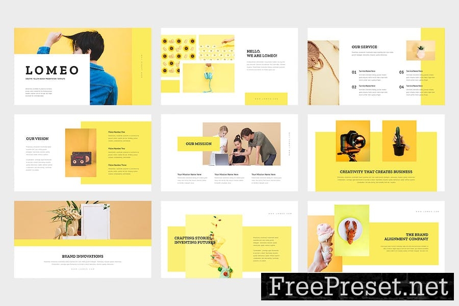 Lomeo : Creative Yellow Google Slides 9MQTW4A