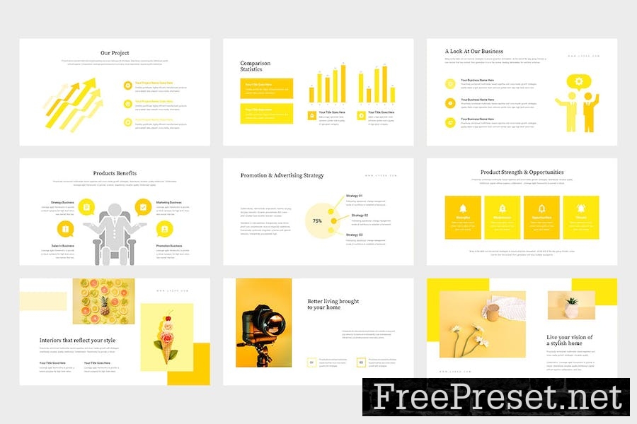 Lyzea : Pitch Deck Yellow Google Slides Template VZ5PJH8