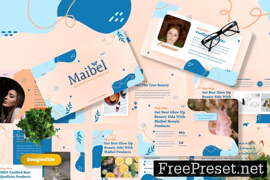 Maibel - Beauty Products Googleslide Templates N9N99C8