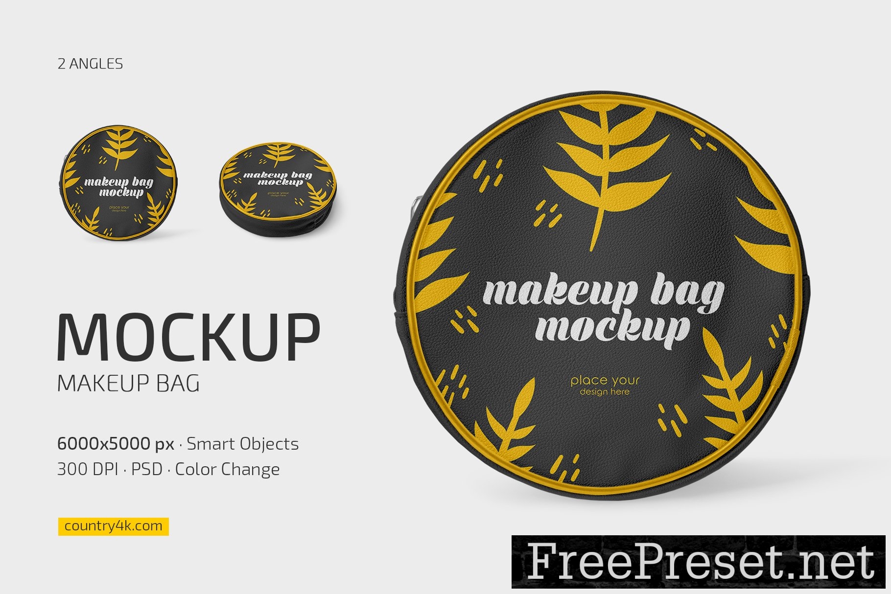 Makeup Bag Mockup Set 10312639