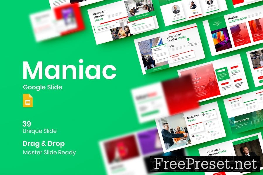 Maniac - Business Google Slide Template JSJ8636