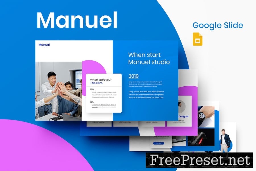 Manuel - Business Google Slide Template 3DCX8C9