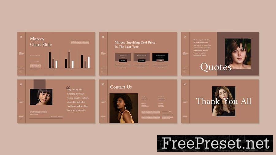 Marcey Business Presentation Google Slide Template 9JM4YQ3