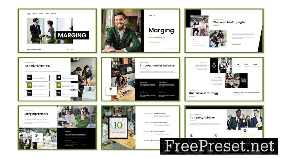 Marging - Business Presentation Google Slide ESR42XQ