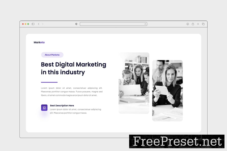 Marketa - Digital Marketing GoogleSlide Template ZMLMDT9