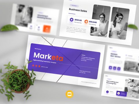 Marketa - Digital Marketing GoogleSlide Template ZMLMDT9