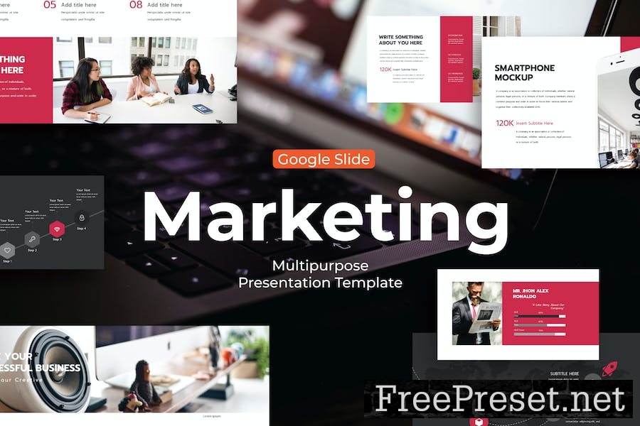 Marketing - Google Slide Template 6BJBXJG