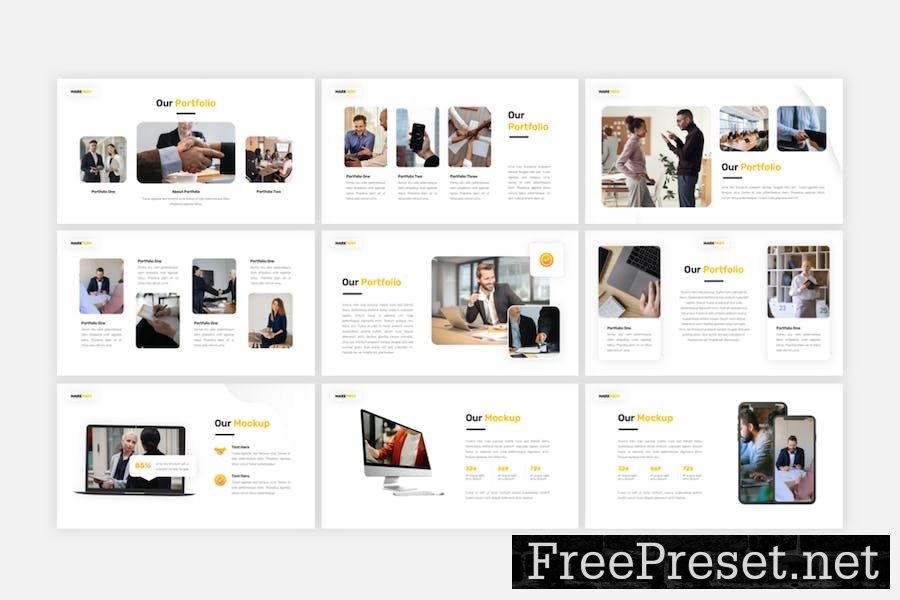 Marktegy - Marketing Plan Google Slides Template KYLBY8Z