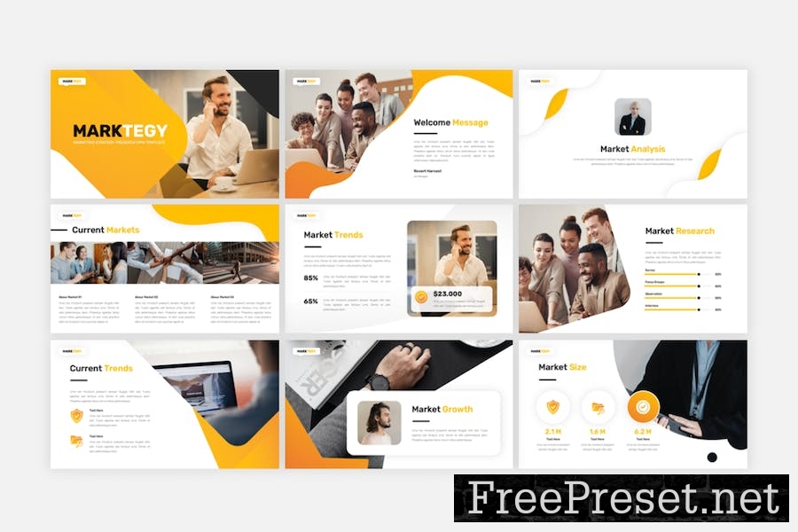 Marktegy - Marketing Plan Google Slides Template KYLBY8Z