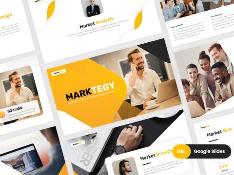 Marktegy - Marketing Plan Google Slides Template KYLBY8Z